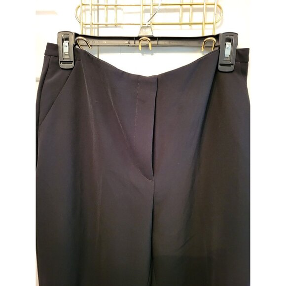 Chico's Black Ankle Pants Straight Leg sz .5  Office Minimalist Old Money Classy - Picture 4 of 7
